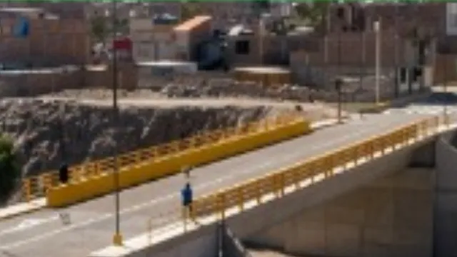 Puente vehicular construido en Cayma